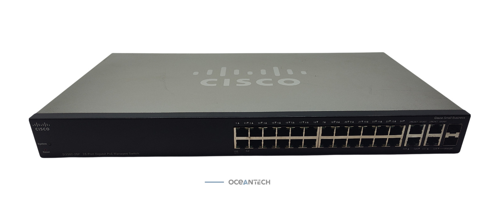 Cisco SG300-28 28-Port Gigabit Managed Switch SRW2024P-K9 V02 Silver Black