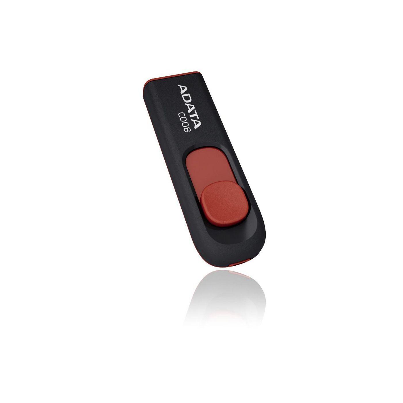 ADATA AC008-32G-RKD 32GB USB 2.0 Black & Red C008 Smart Sliding Button ~E~