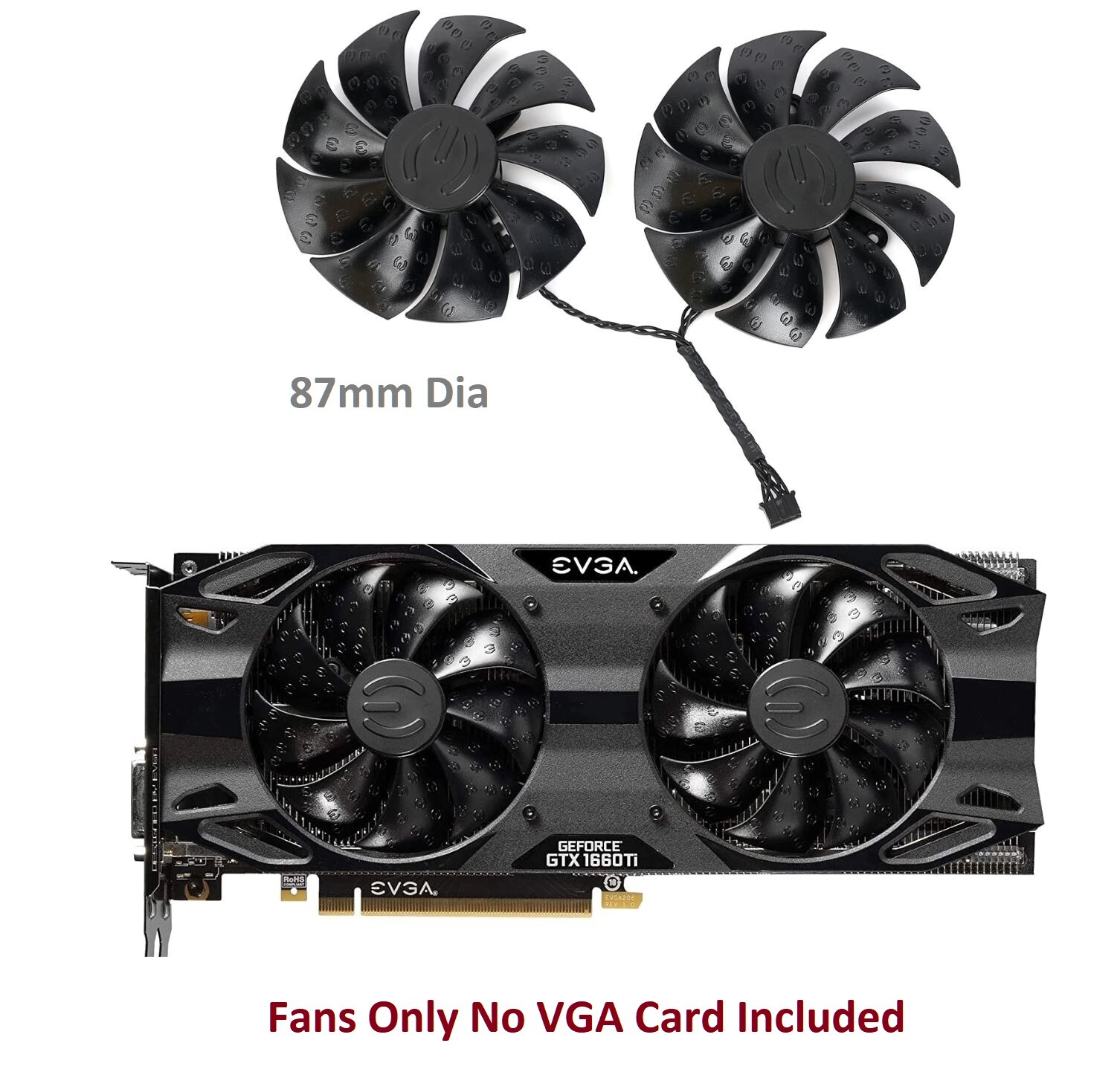 New 87mm PLA09215S12H Cooler Fan For EVGA GTX 1660 1660Ti XC Video Graphics Card