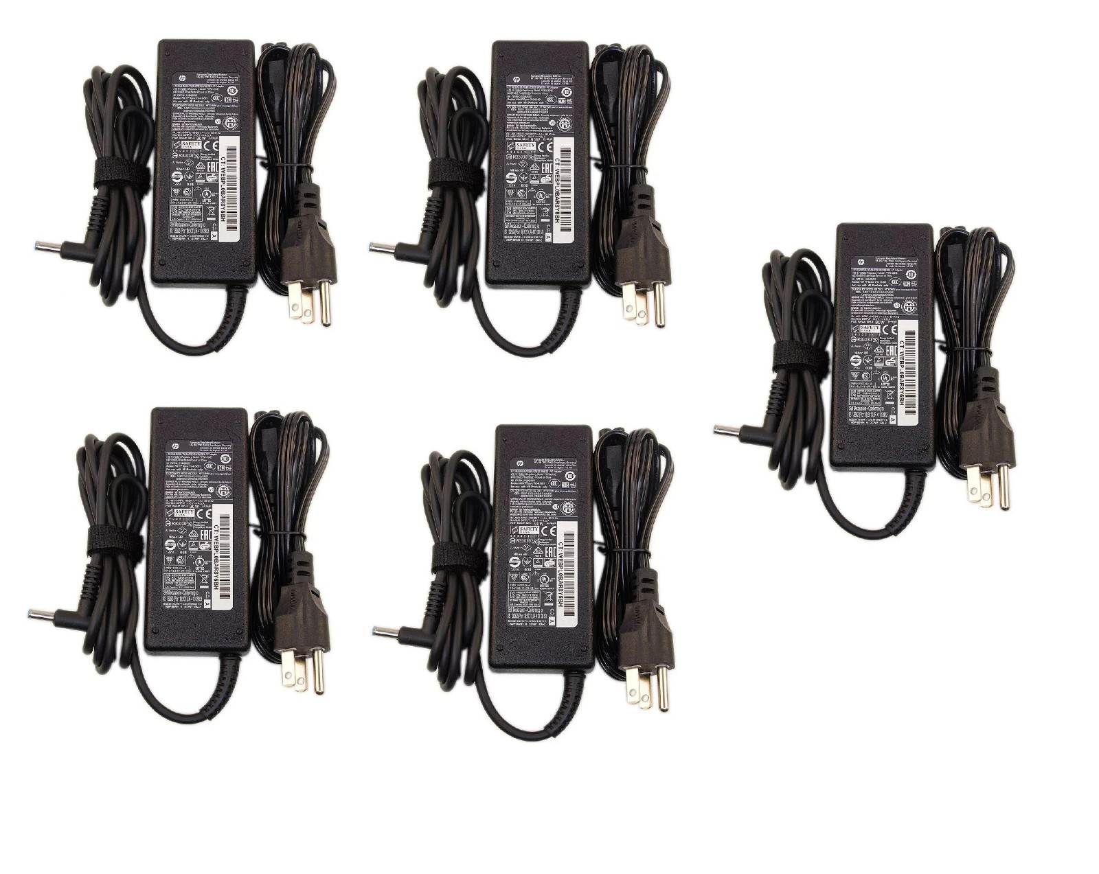 Lot of 5 OEM HP 19.5V 4.62A 90W AC ADAPTER for 710413-001 SPS-90W PFC S-3P 4.5MM