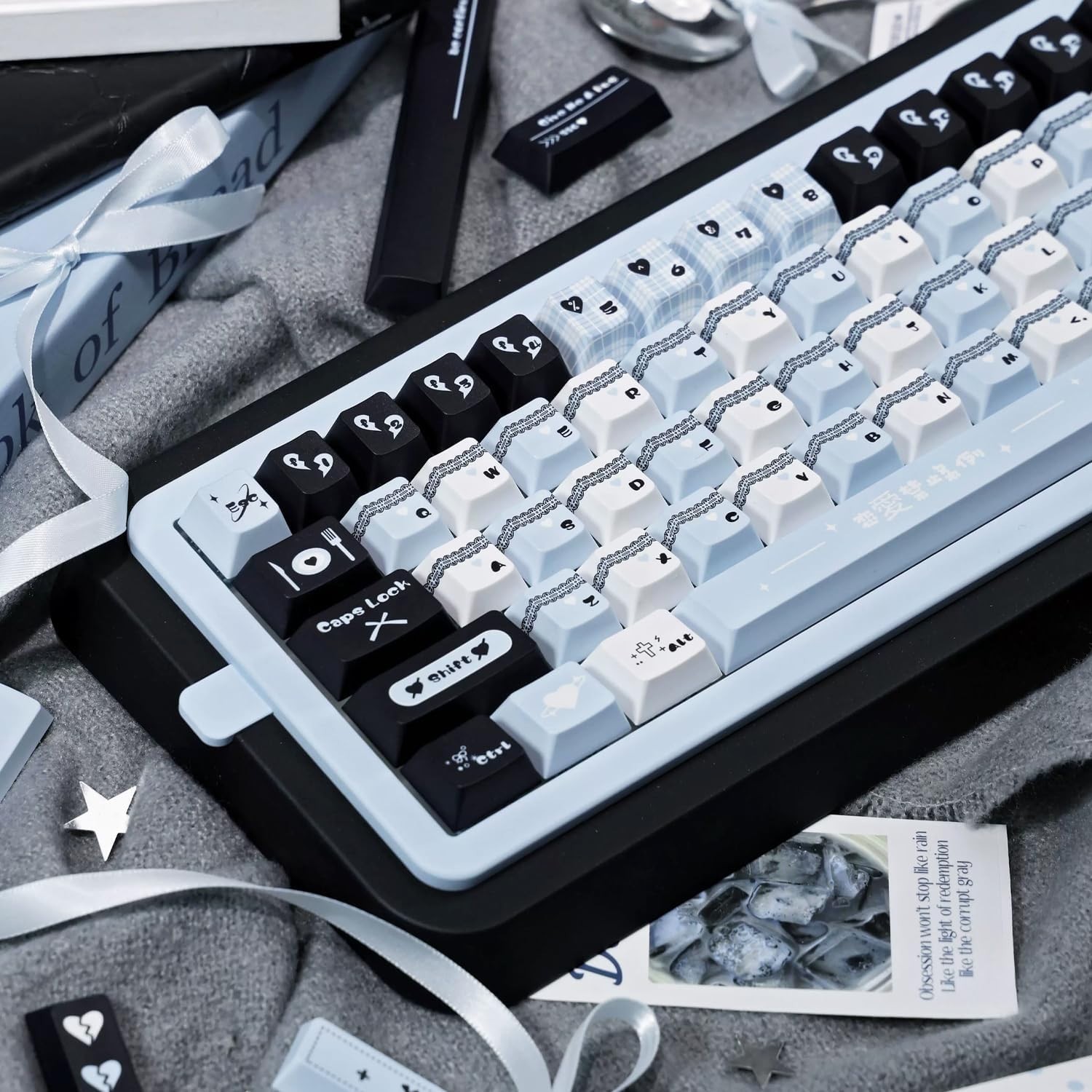 Timseker Love-Themed 153-Key Cherry Profile PBT Keycap Set – MX Compatible ANSI
