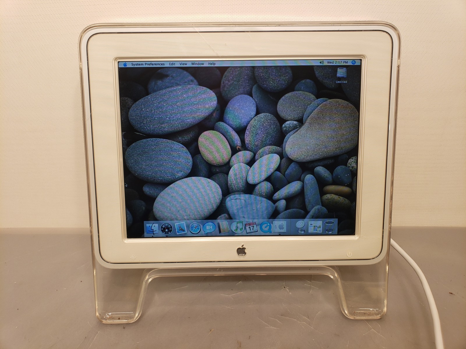 Apple Studio Display 15" LCD M2454 Clear Acrylic Vintage G4 Mac Monitor *Tested