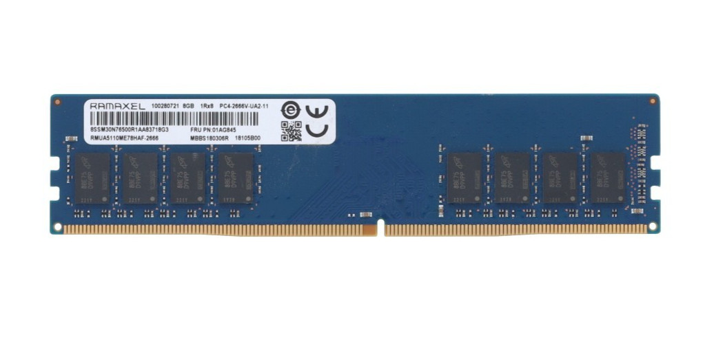 RAMAXEL 8GB (1x 8GB) 1RX8 PC4-21300V-U DDR4-2666MHZ UDIMM Desktop PC Memory RAM