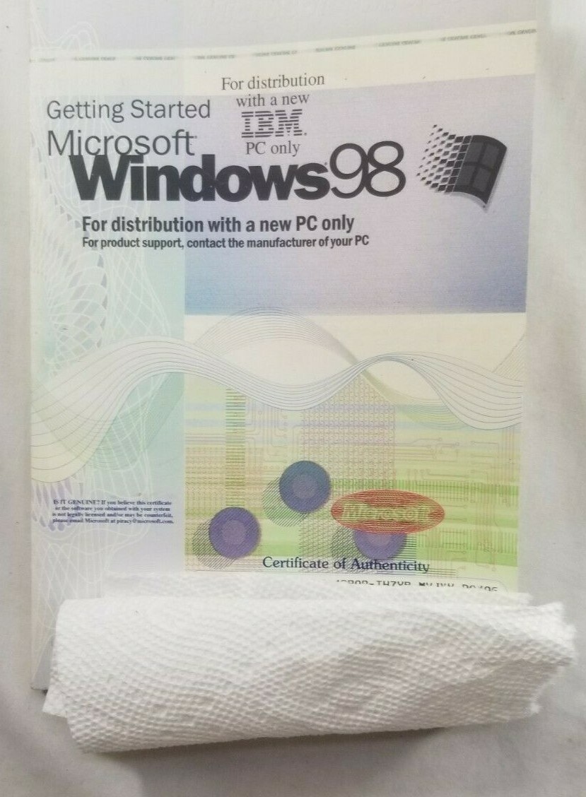 Microsoft X03-66598 Microsoft Windows 98 Manual, Distribution With a New PC IBM