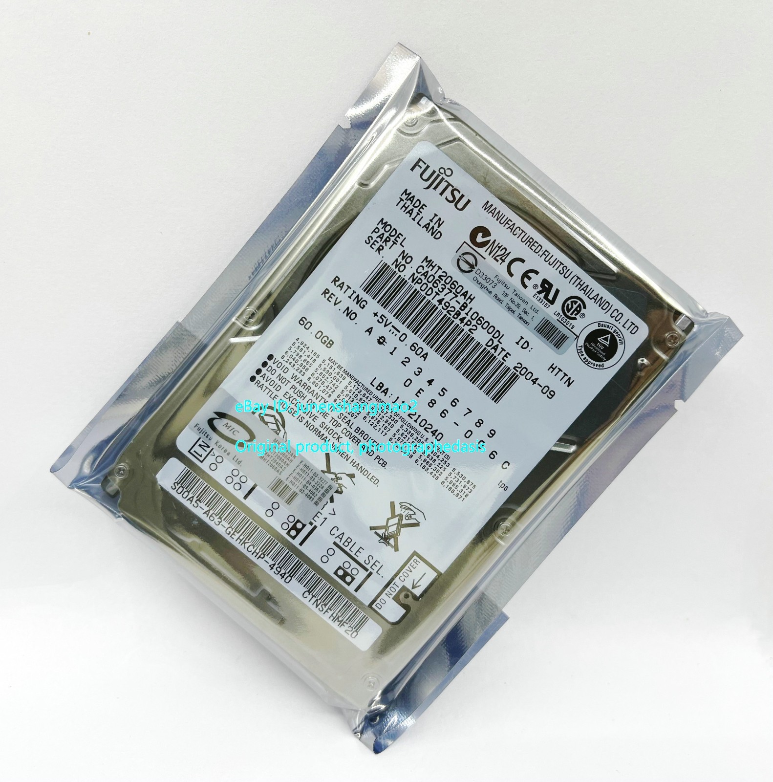 Fujitsu 60GB 5400RPM MHT2060AH IDE 2.5-inch notebook hard drive