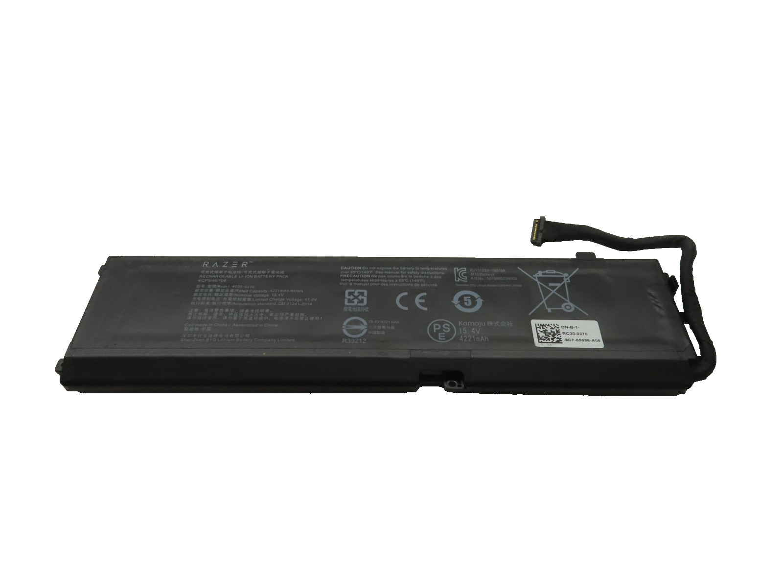 Razer Blade 15 RZ09-03009E76 15.6" Genuine 4221mAh 65Wh 15.4V Battery RC30-0270