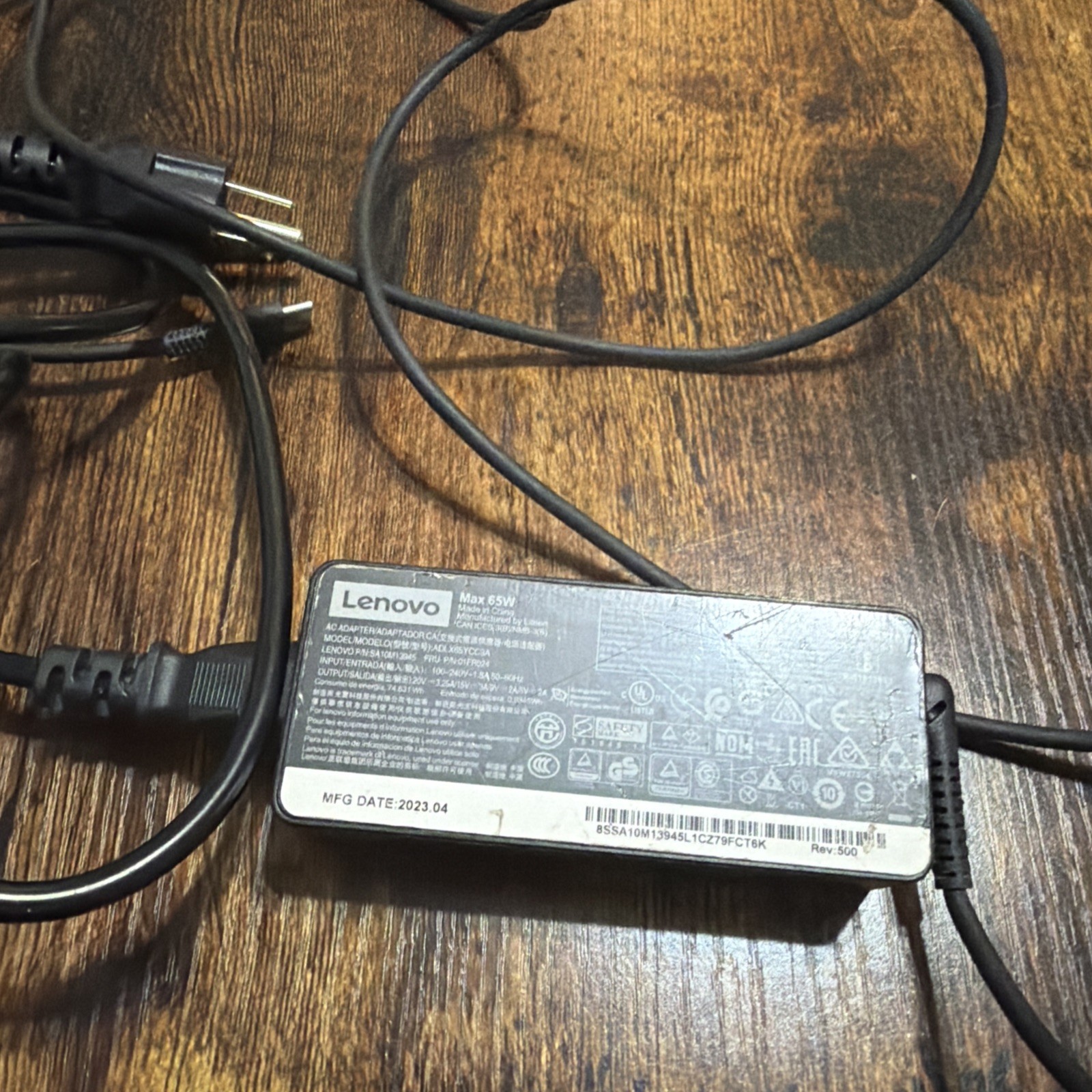 Genuine Lenovo Max 65w 20V 3.25A  AC Adapter  USB Type C Model ADLX65YLCC3A