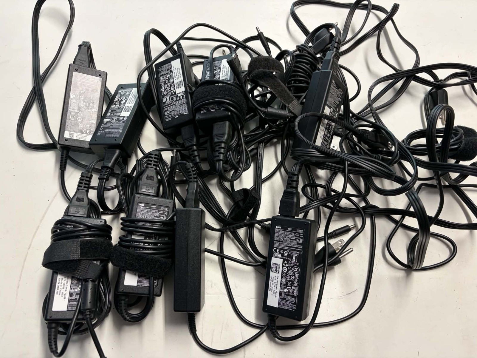 Lot of 9x Dell 65W AC Adapter 4.5mm Tip Charger for Chromebook, Inspiron, XPS