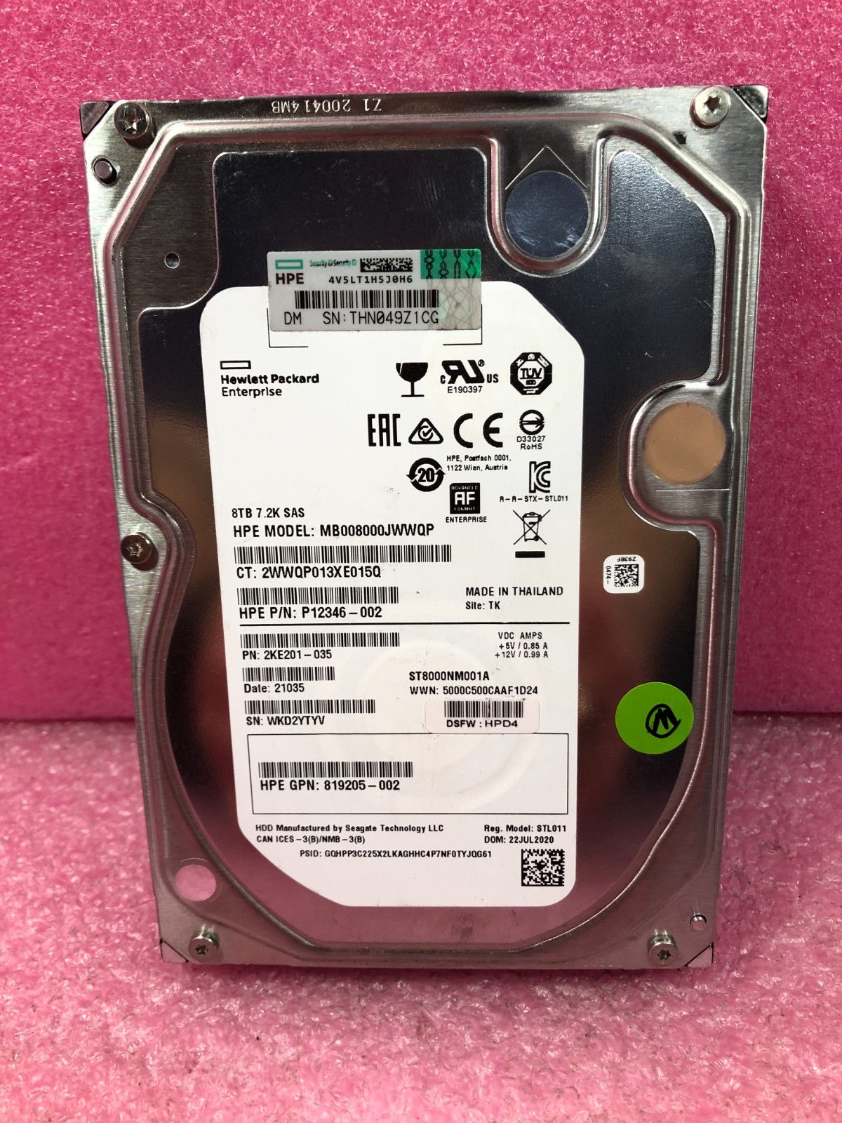 Strong-IT HP P12346-002 8TB 12G SAS 7.2K 3.5 LFF HDD HARD DRIVE - NO TRAY
