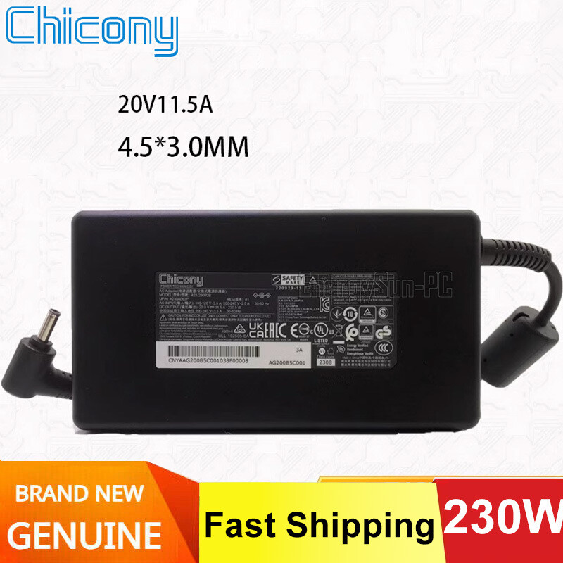 Original Chicony A21-230P2B 4.5×3.0mm A230A063P Power AC Adapter Laptop Charger