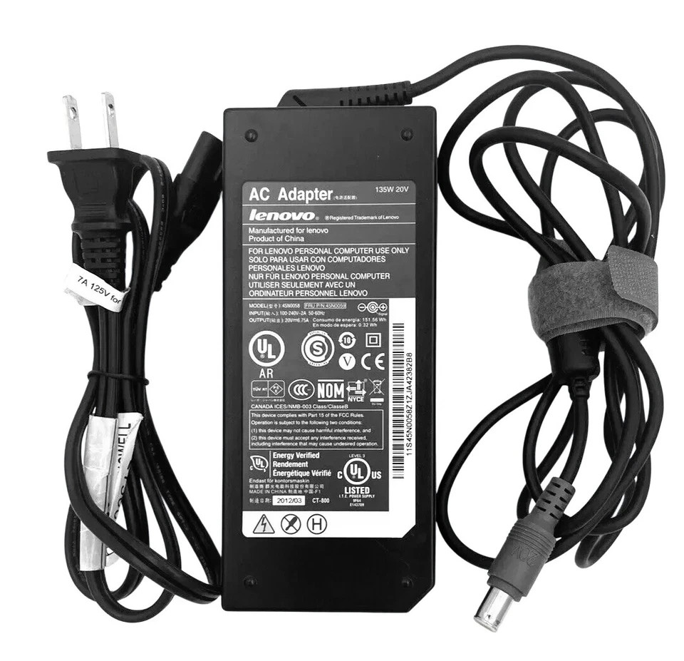 Genuine Lenovo 135W AC Adapter 45N0055 For ThinkPad W530 W520 W510 T530 T520 PC