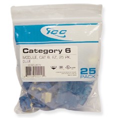 Module cat 6 ez 25 pk blue