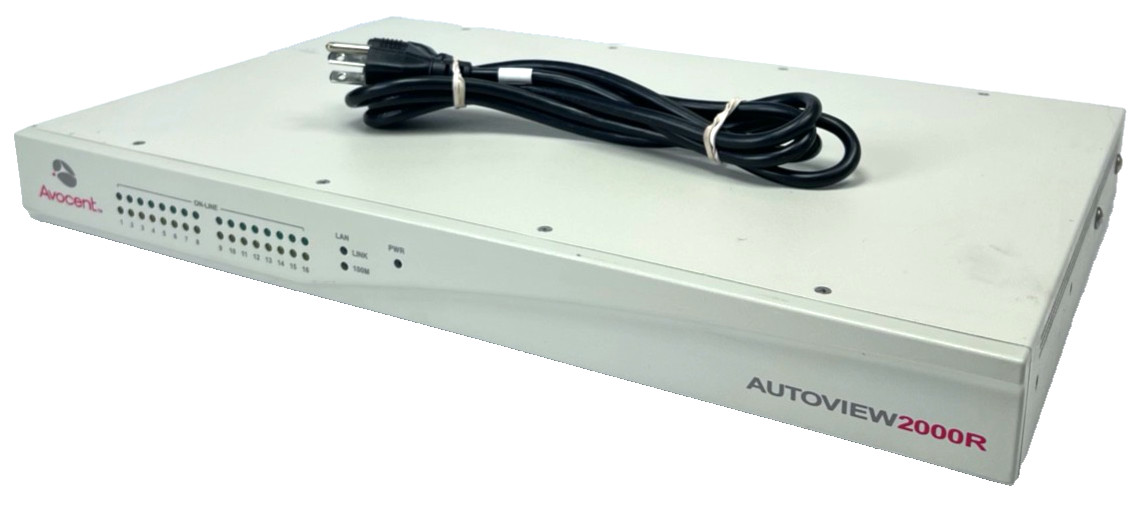 Avocent Autoview 2000R 520-300-002 16-Port KVM IP Factory Reset w/ Power Cord