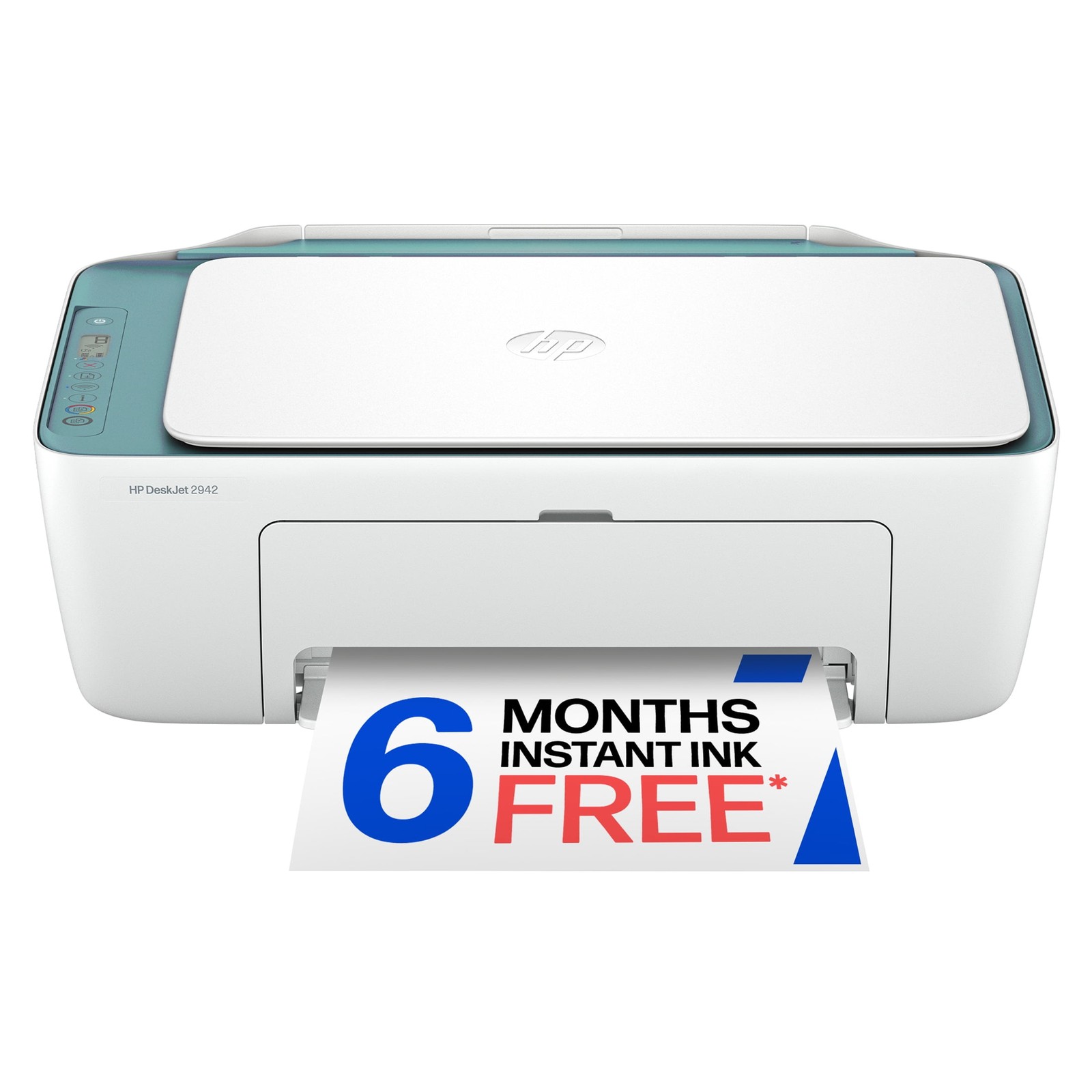HP DeskJet 2942 All-in-One Wireless Color Inkjet Printer, Blue, 60-Sheet Input