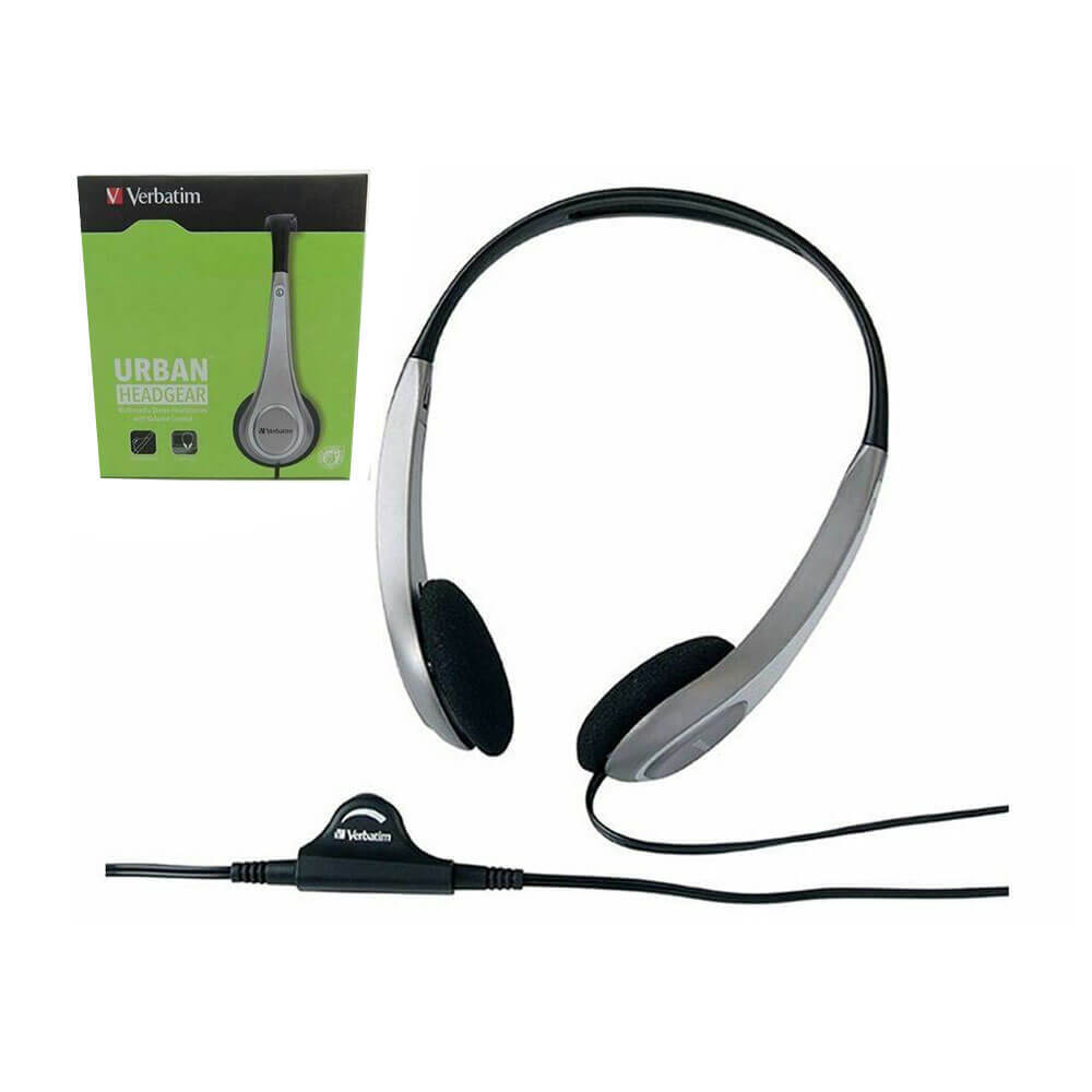 Verbatim Headset Ergonomic Design Adjustable Headband Superior Sound Quality
