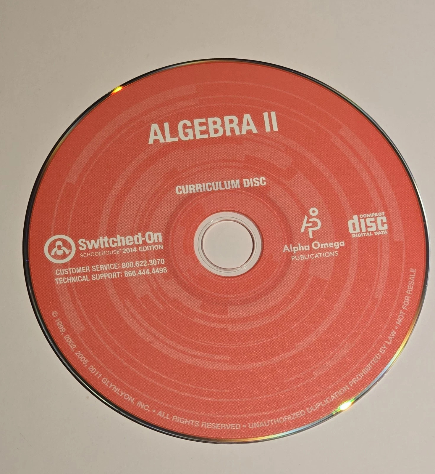 Switched-On Schoolhouse 11th Grade Math -- Algebra II  GRADE 11 HIGHSCHOOL MATH