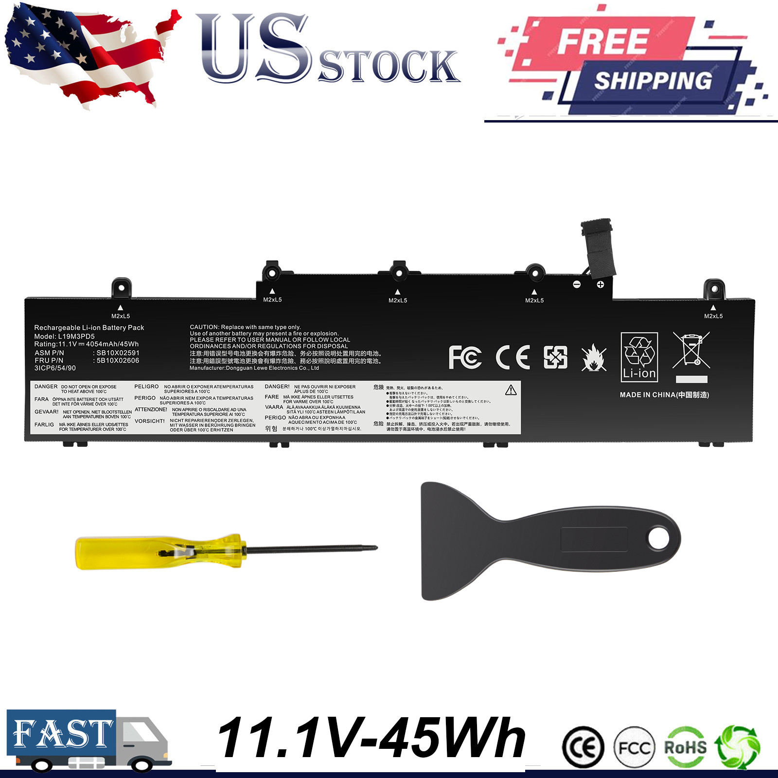 L19C3PD5 L19D3PD5 L19M3PD5 Battery for Lenovo ThinkPad E14 E15 2nd 3rd 4th Gen