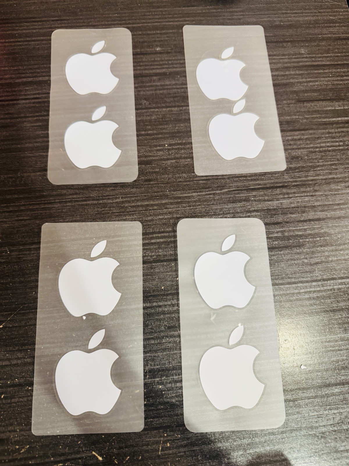 Apple Logo 8 Vinyl Decals Stickers for Laptop Phone Car Window White OEM