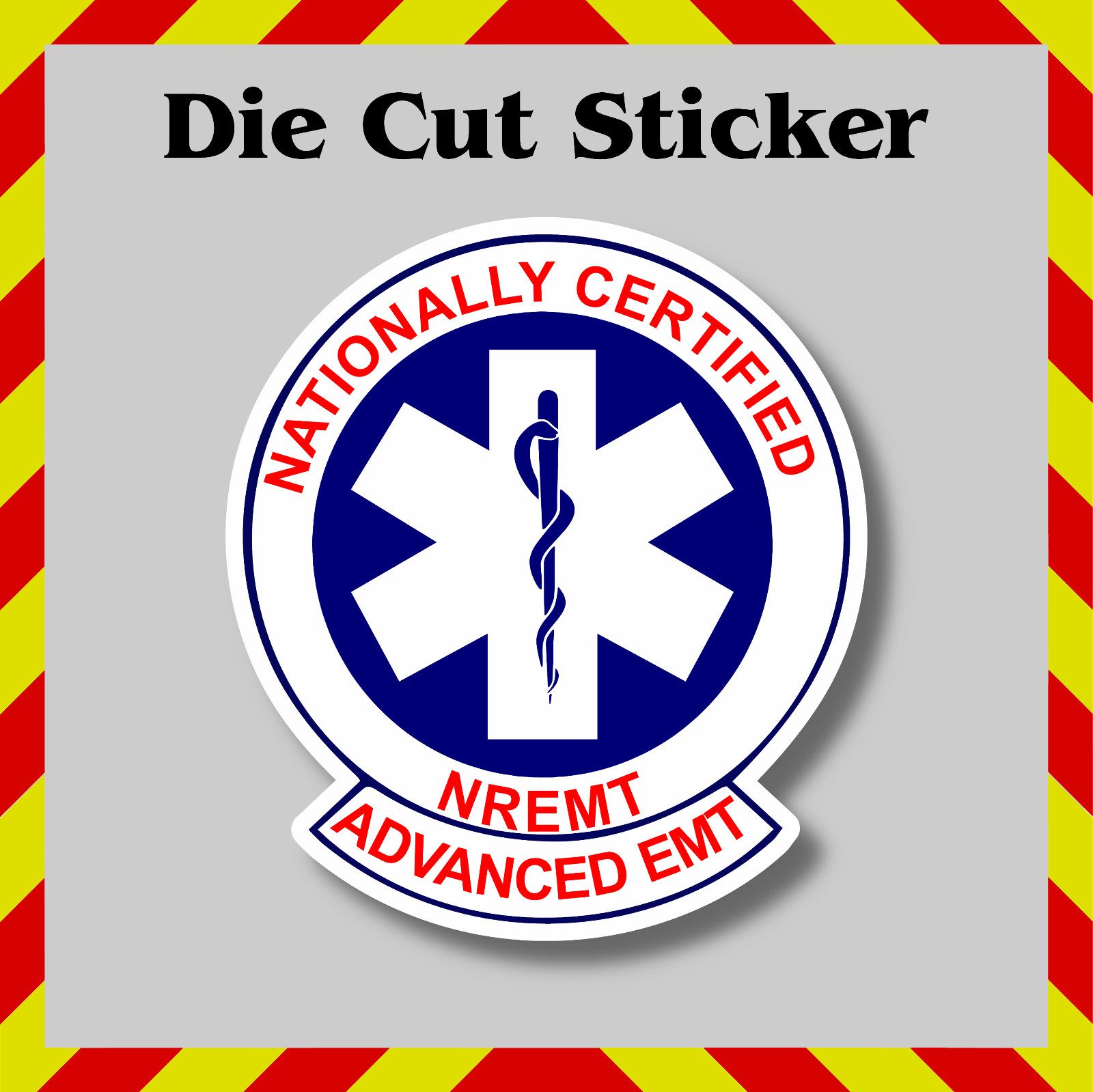 Advanced EMT Sticker, National Registry Printed Vinyl Decal, Die Cut, Waterproof