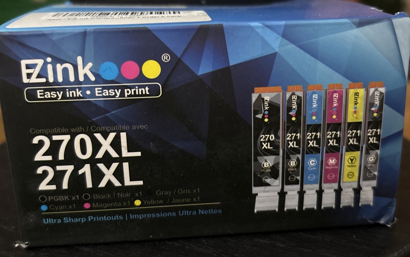 New EZink - 271 XL/270 XL - 6 Pack - Premium Ink Cartridges