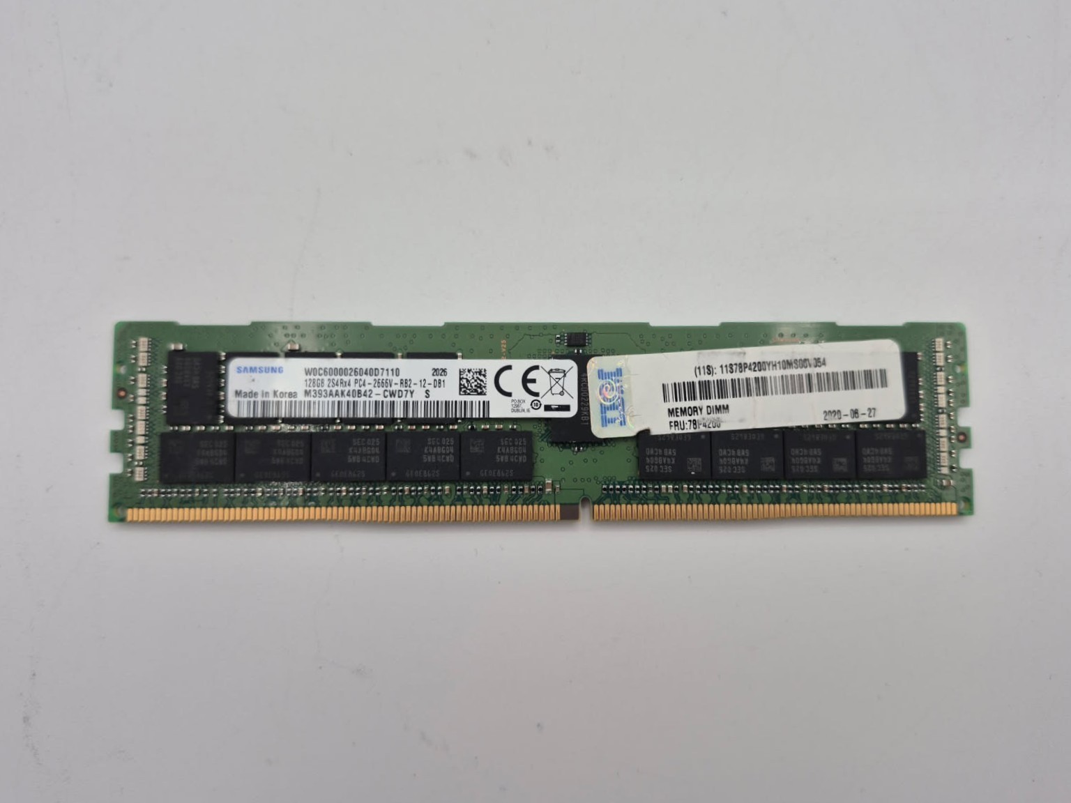 Samsung 128GB 2S4Rx4 PC4 2666V DDR4 ECC LRDIMM Server Ram M393AAK40B42-CWD7Y