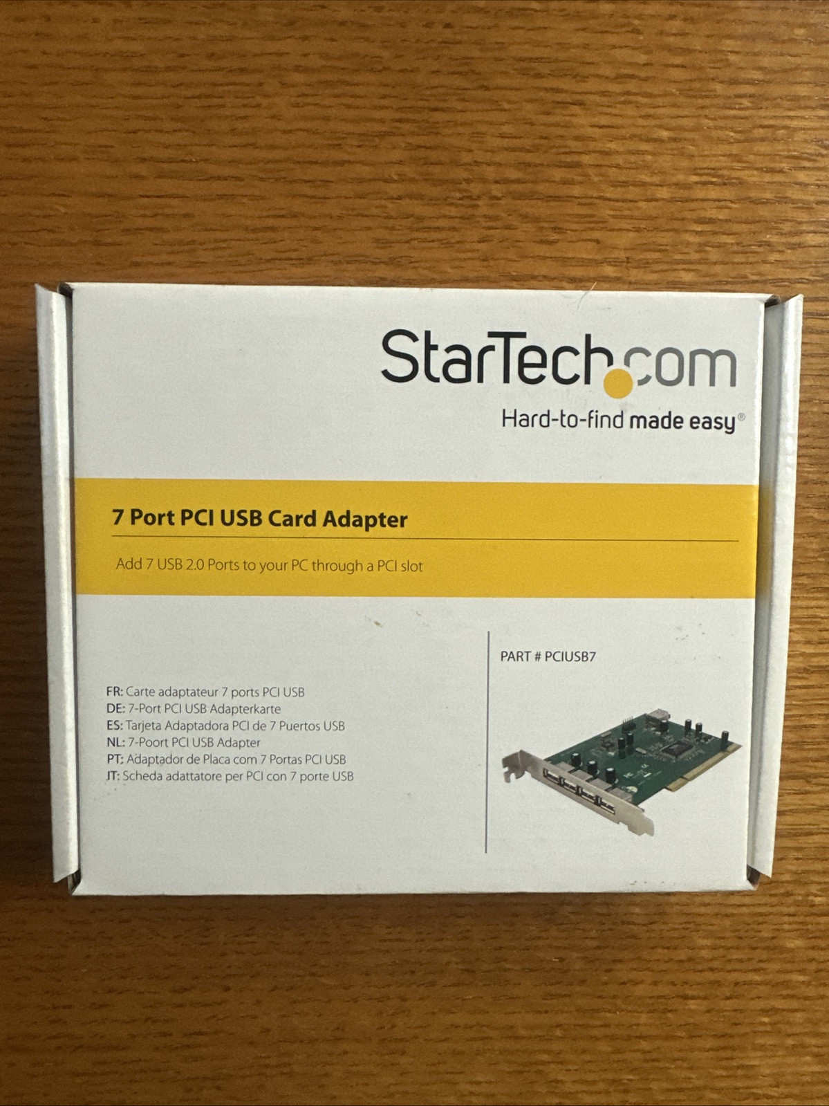 StarTech.com PCI to 7 Port USB 2.0 Adapter Card  Internal/External