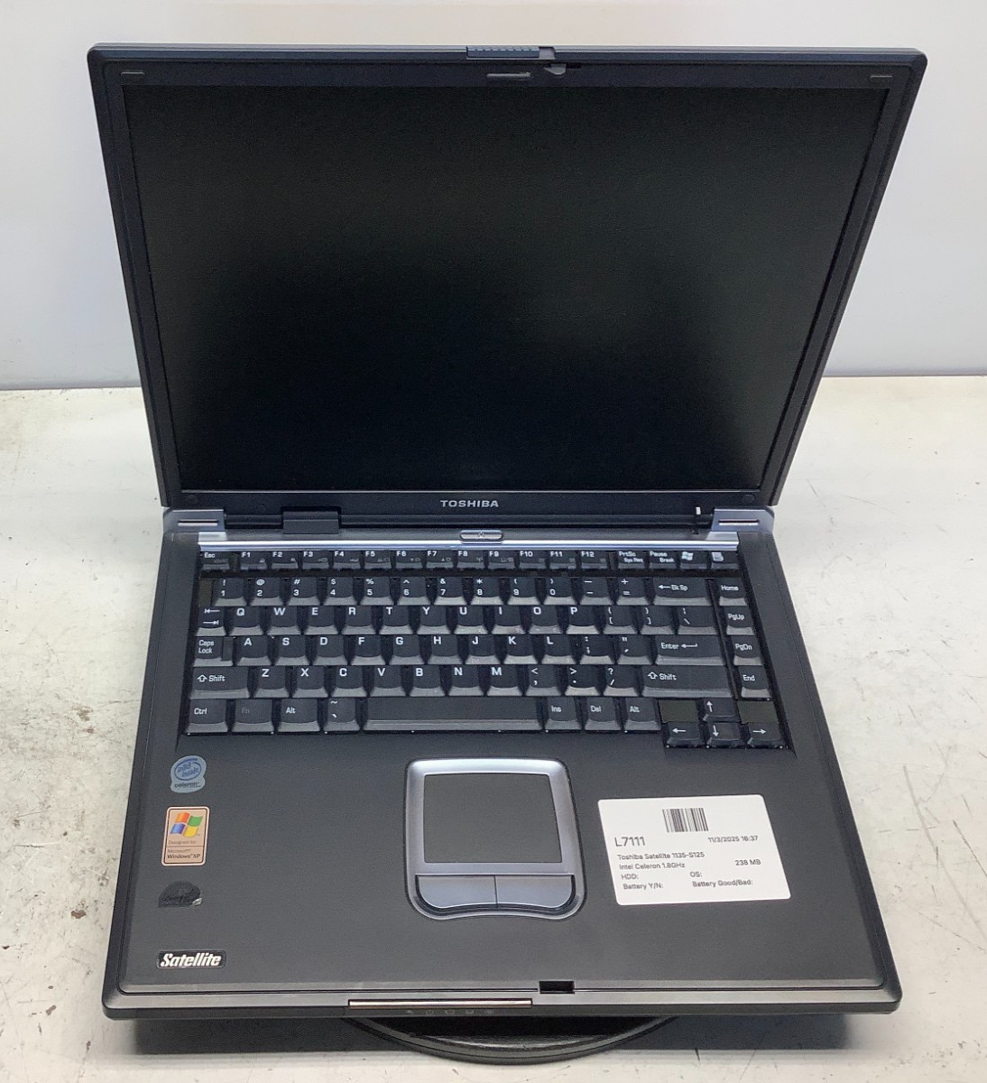 Toshiba Satellite 1135-S125 Intel Celeron 1.8GHz 238 MB NO HDD