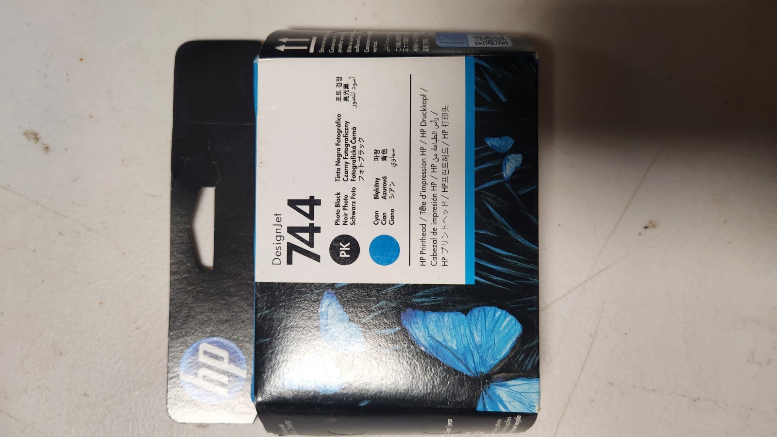 Genuine HP 744 Photo Black/Cyan DesignJet Printhead, F9J86A, OEM 1/2025