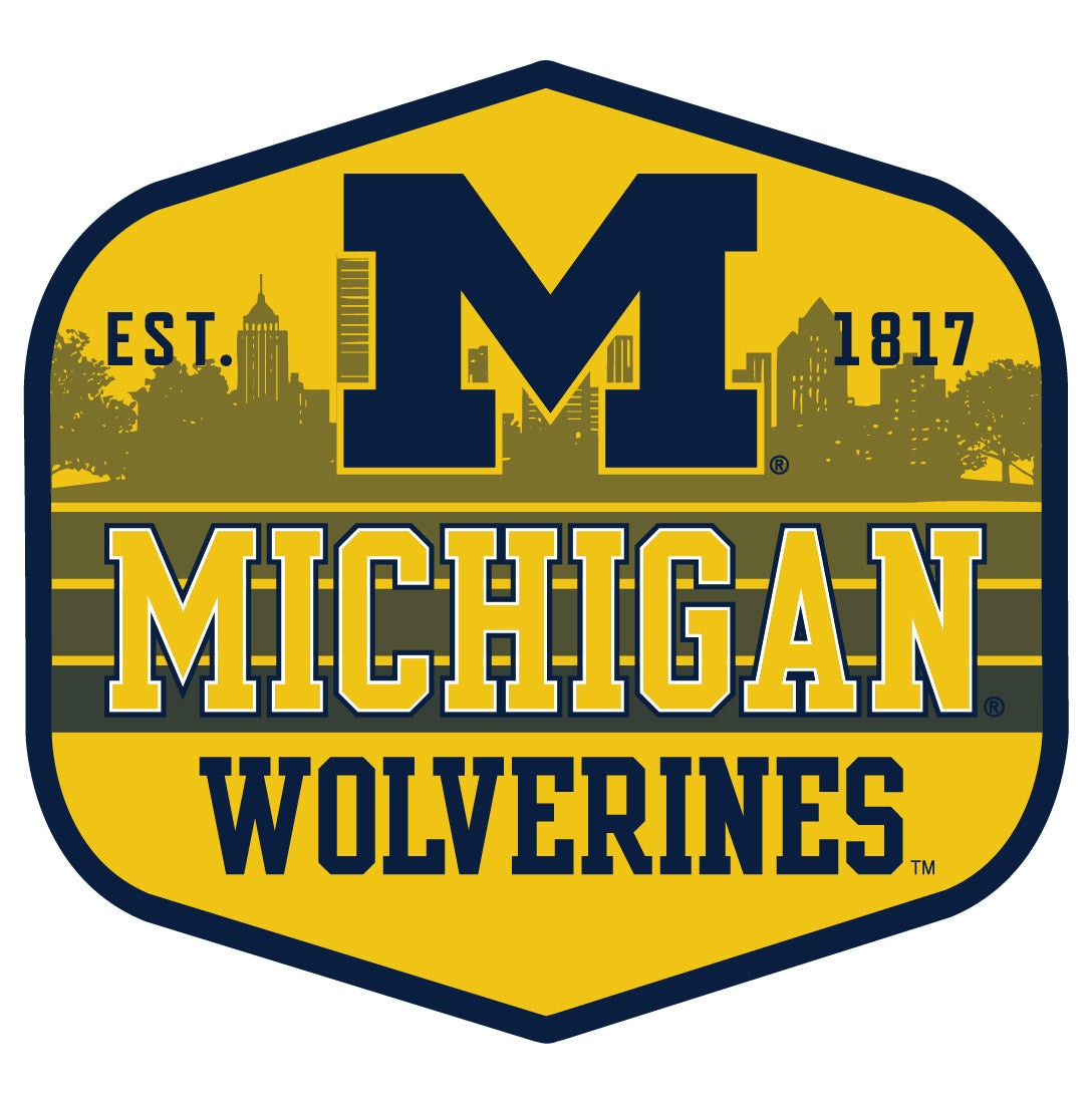 Michigan Wolverines Scenic Background Offic. Lic. Sticker/Magnet