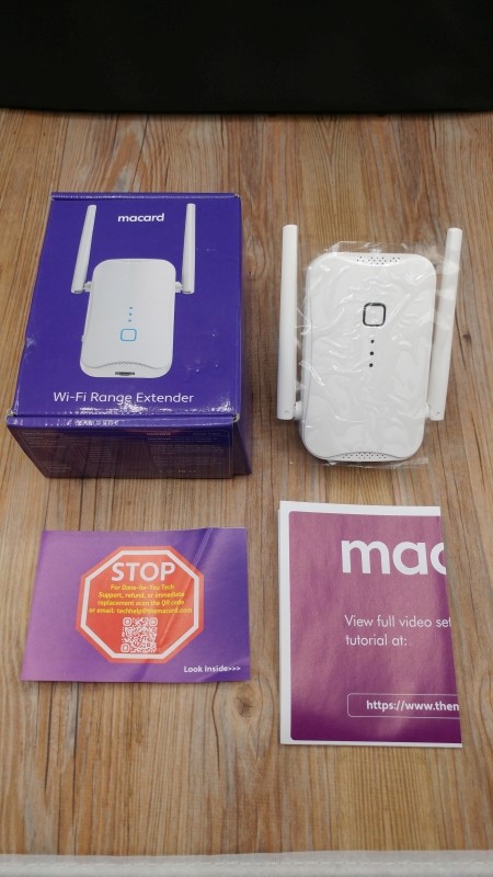 Macard N300 Wi-Fi Range Extender 300Mbps 2.4GHz Band w/ Ethernet Port NEW