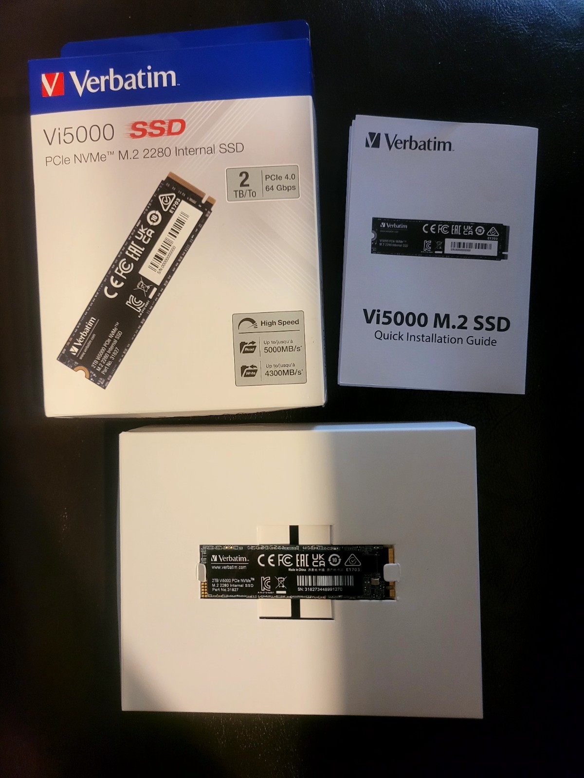 Verbatim Vi5000 2TB SSD PCIe 4.0 NVMe M.2 2280 Internal SSD 5000MB/s Max Read...