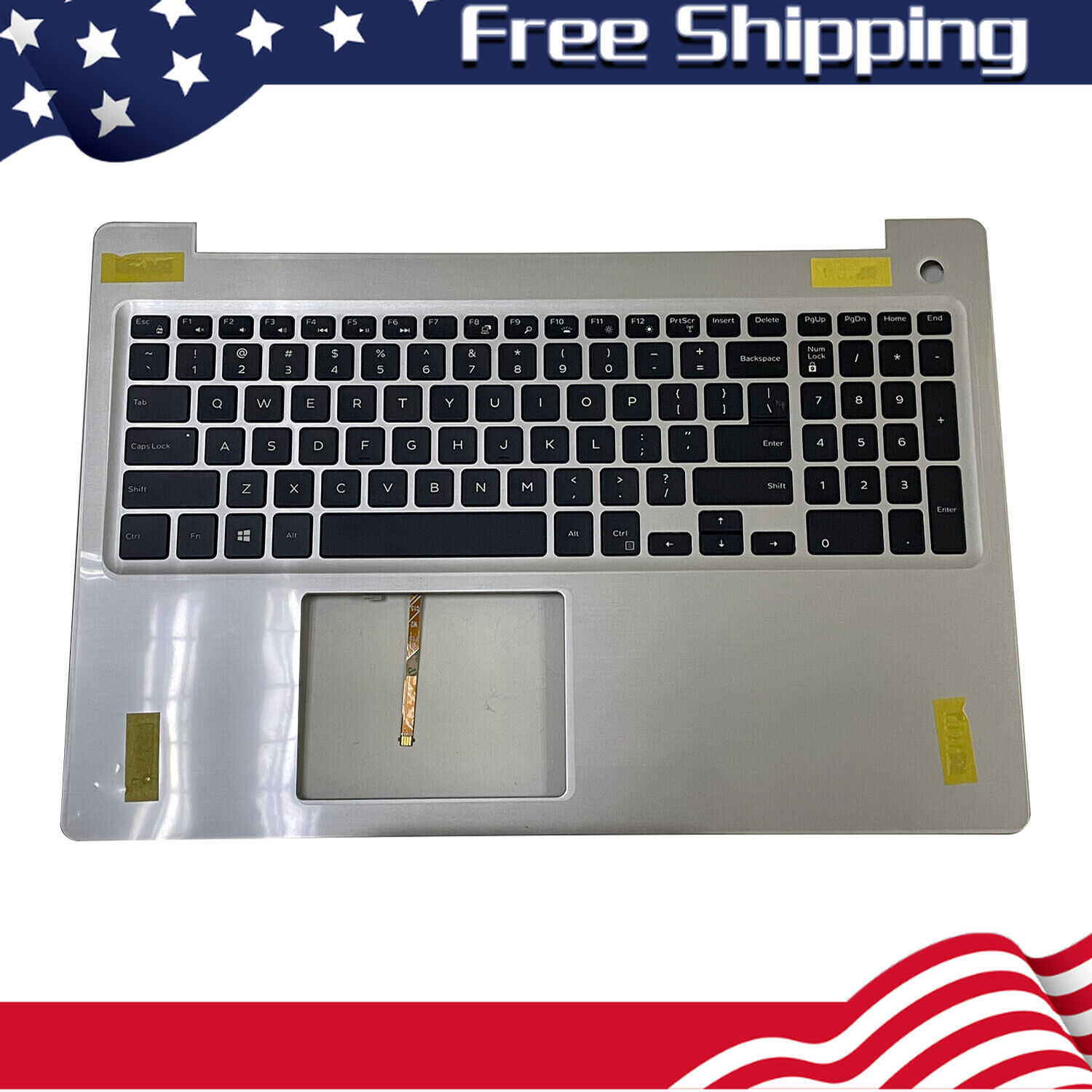 New Palmrest Backlit US Keyboard Silver For Dell Inspiron 15 5570 5575 0MR2KH US