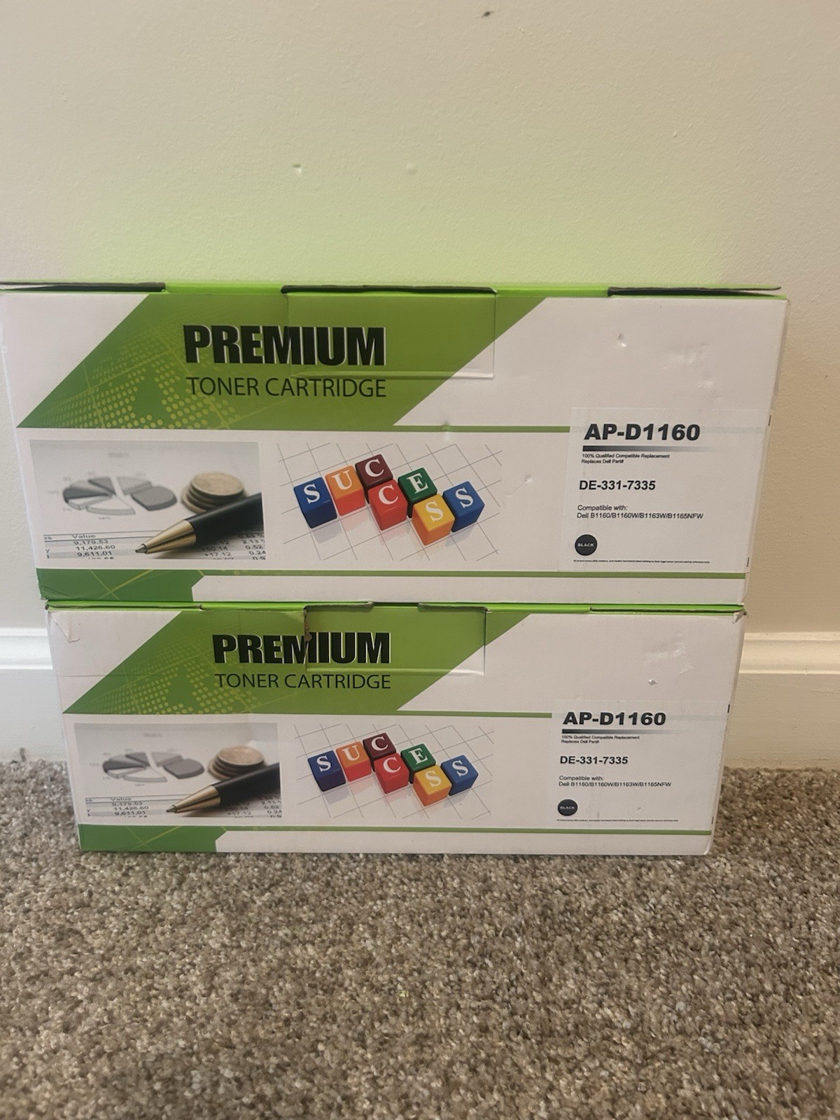 2 premium toner cartridges