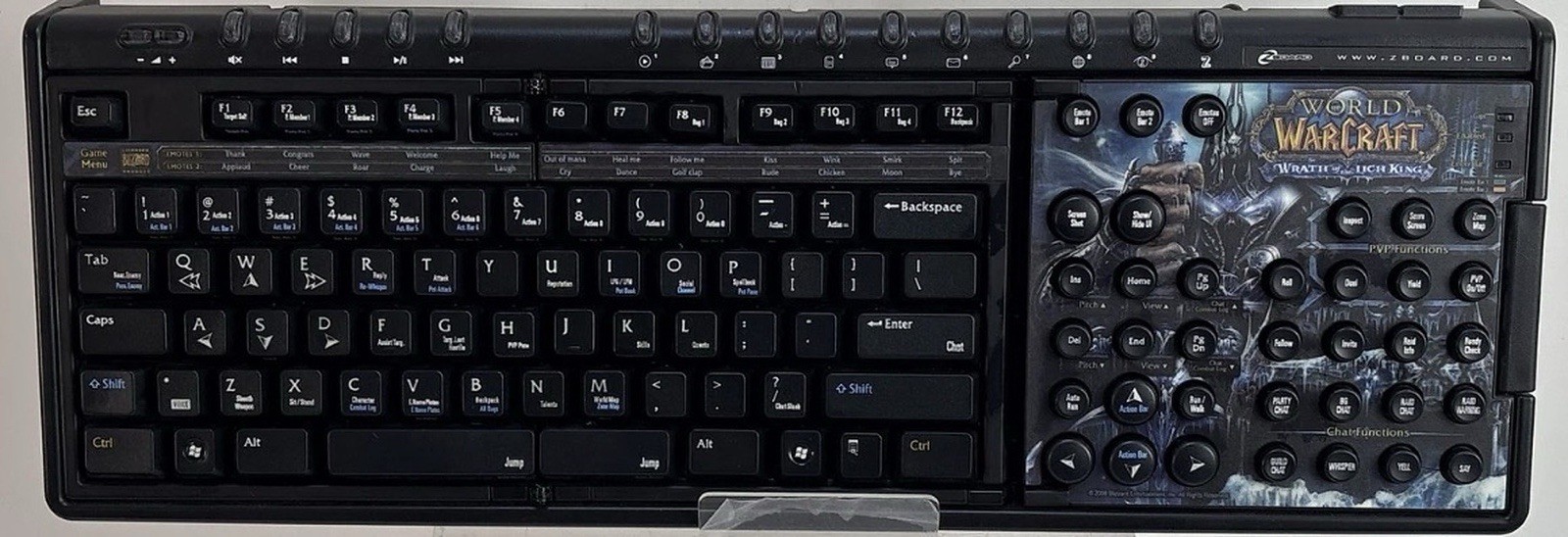 Ideazon Zboard World of Warcraft Wrath Lich King Gaming Keyboard USB 001