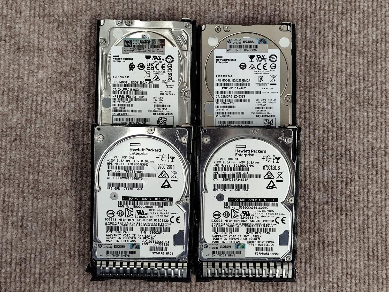 HPE 1.2TB 10K SAS 6Gb/s 2.5 inch Internal HDD for HPE ProLiant Gen8-10