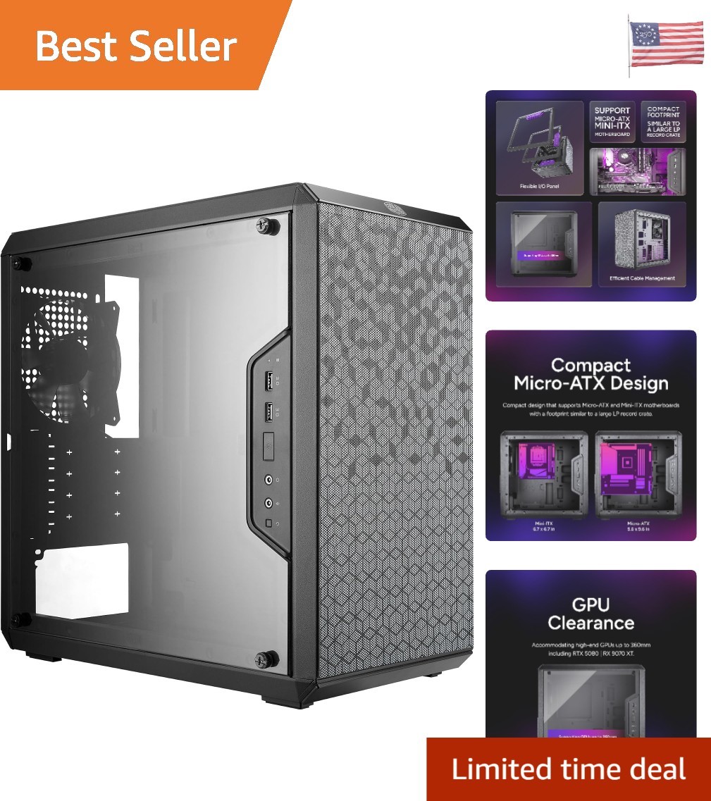 Q300L Micro-ATX Mini-Tower: Elegant High Airflow PC Case with Transparent Panel