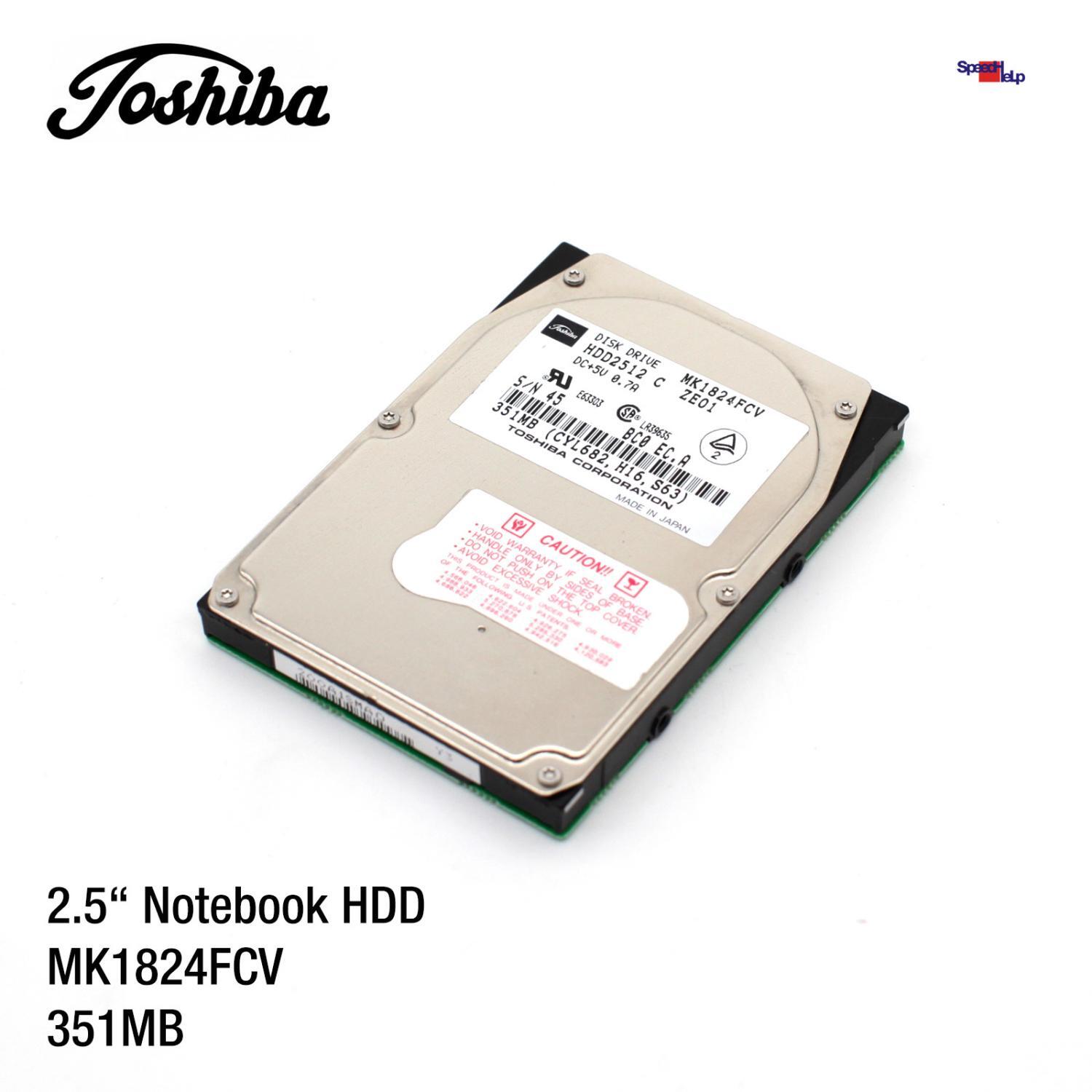 Toshiba Mk1824fcv 351mb 2.5" Notebook Laptop Hdd Hard Disk Hdd2512 C