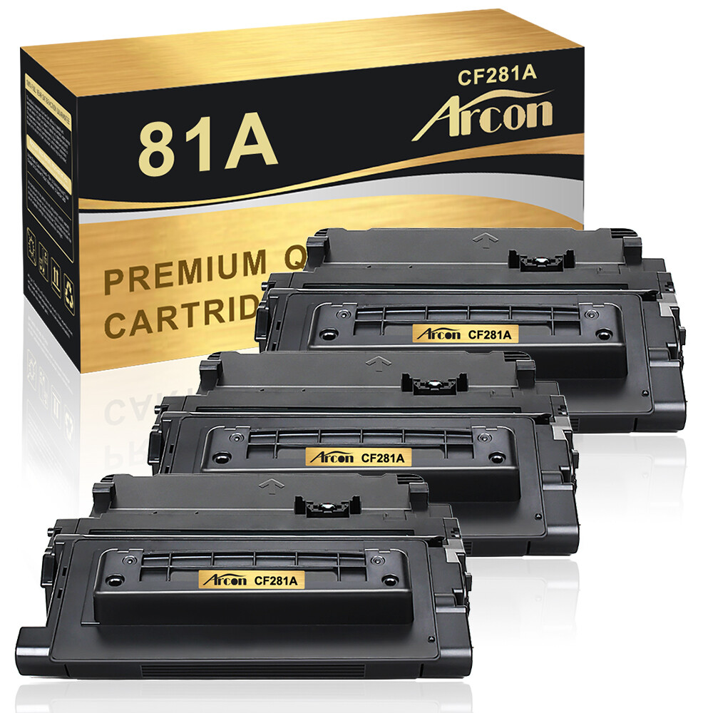 3PK CF281A BK Toner For HP 81A LaserJet Enterprise M604n M604dn M630h M630dn