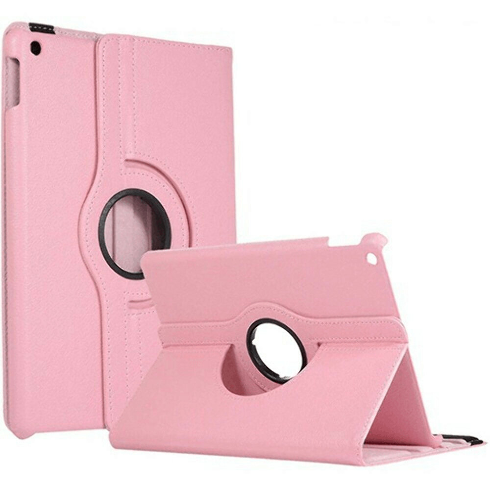 Leather Flip Rotating Portfolio Stand Case LIGHT PINK for iPad 5/iPad 6 9.7"