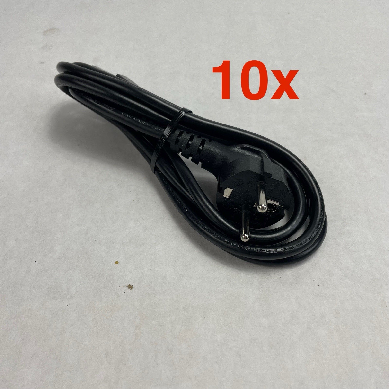 I-Sheng SP-023 16A 250W Europe outlet Power Cord Black Lot of 10