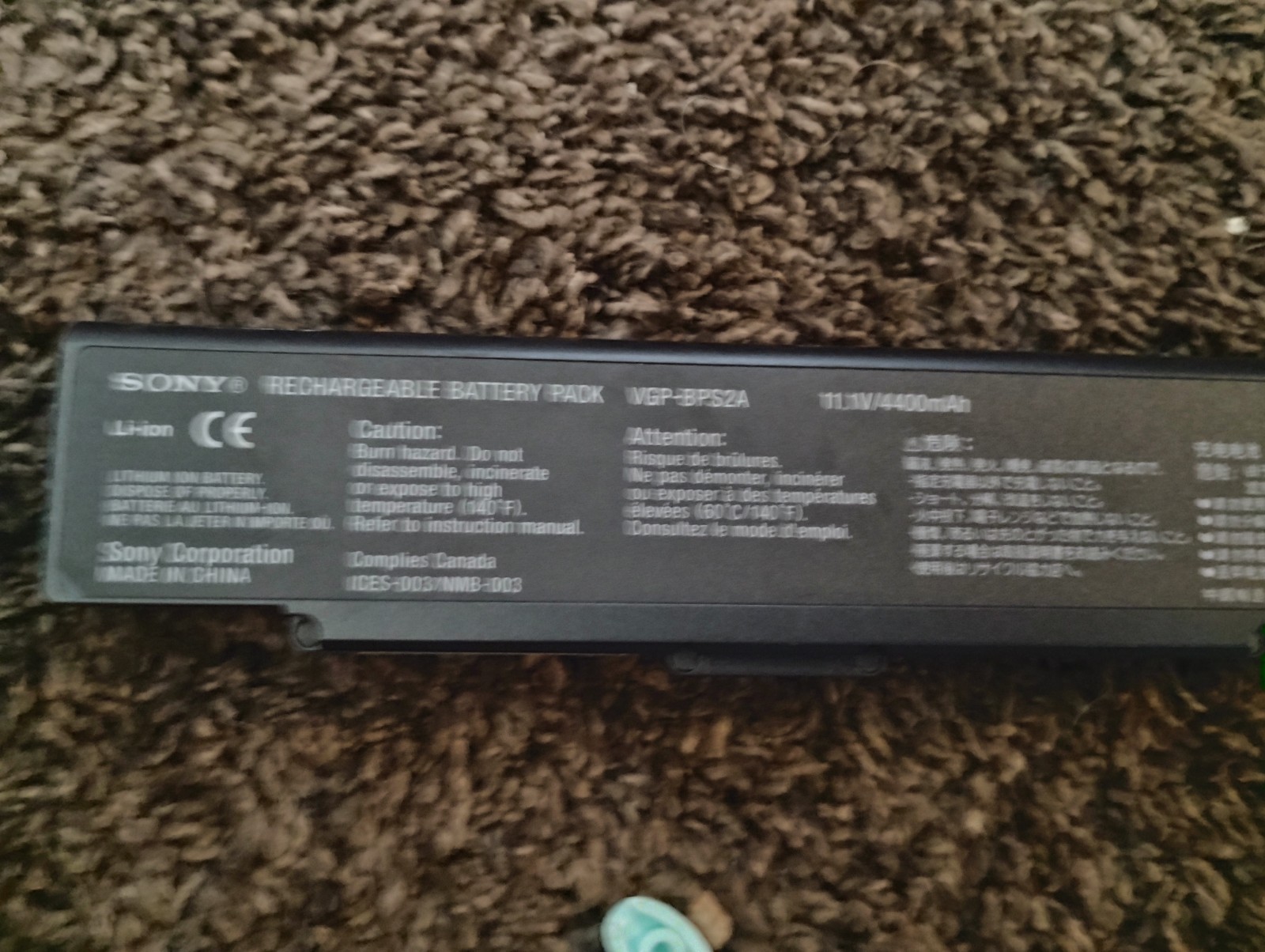 Original Sony Vgp-bps2 Rechargeable Battery