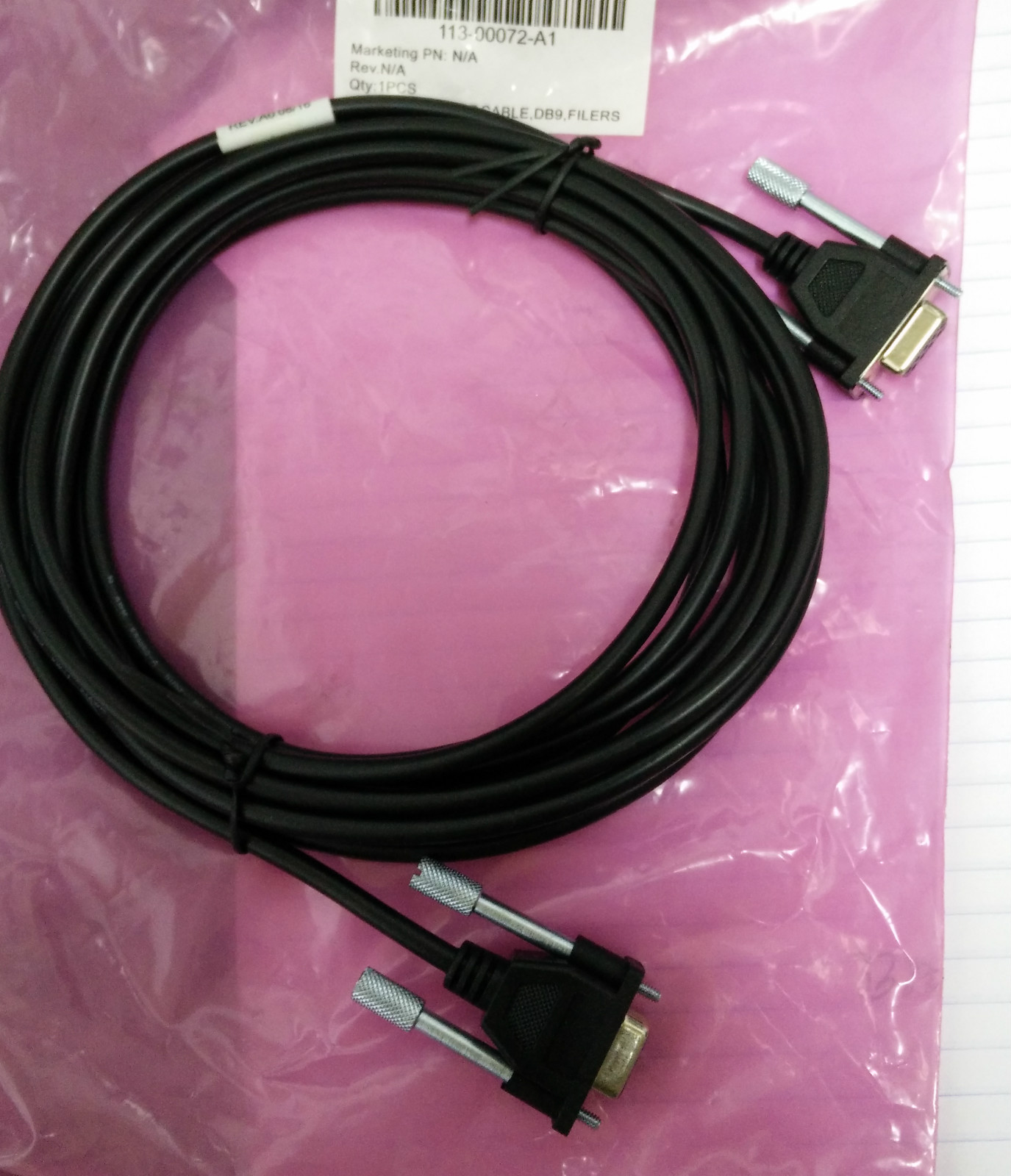 2x NetApp 112-00111 Db9-db9 Null 15' Long Serial Cables  - NEW