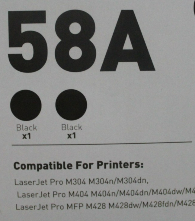 1PK CF258A 58A Toner Cartridge For HP LaserJet Pro With Chip