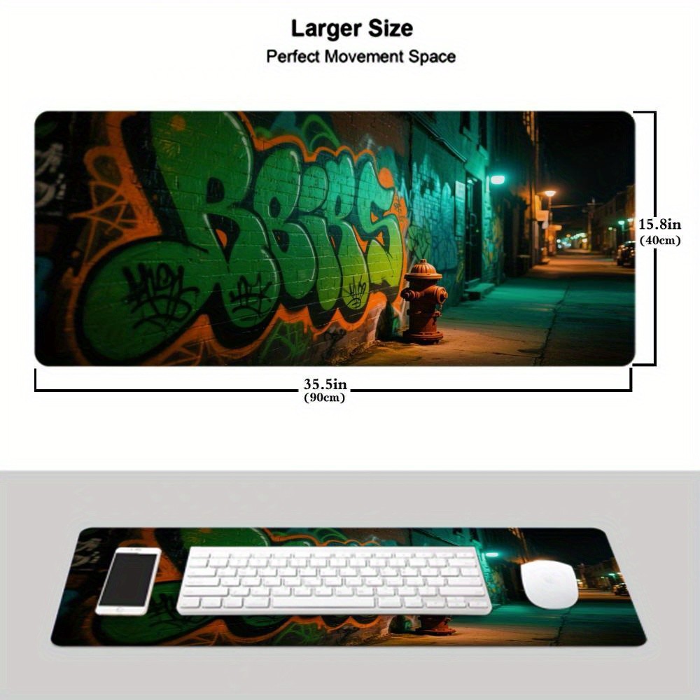 XXL Large Graffiti Culture Gaming Mouse Pad And Tabletop Pad Thickened Non-Sli