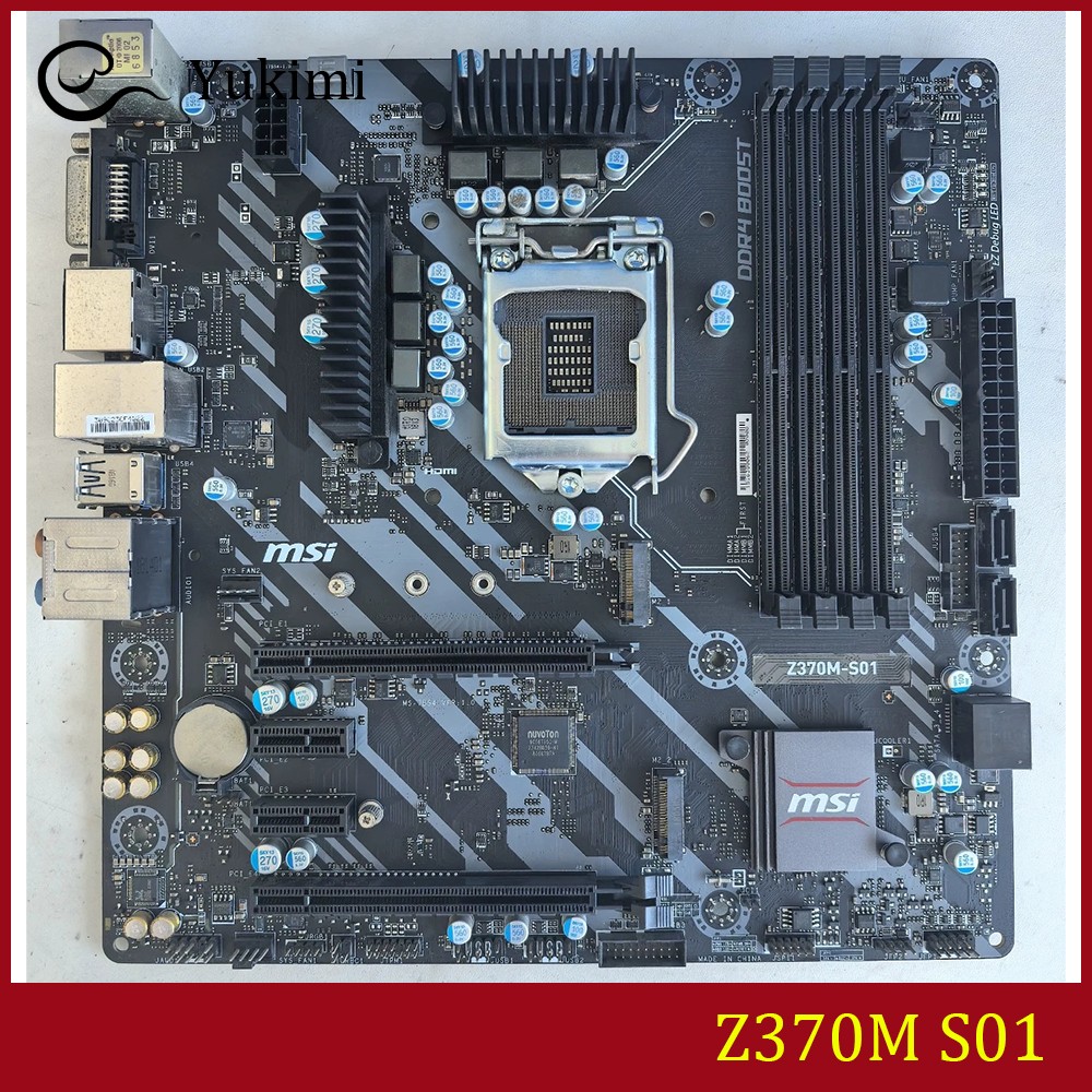 FOR MSI Z370M S01 LGA1151 DDR4*4 64GB DVI-D DisplayPort Micro-ATX Ｍotherboard