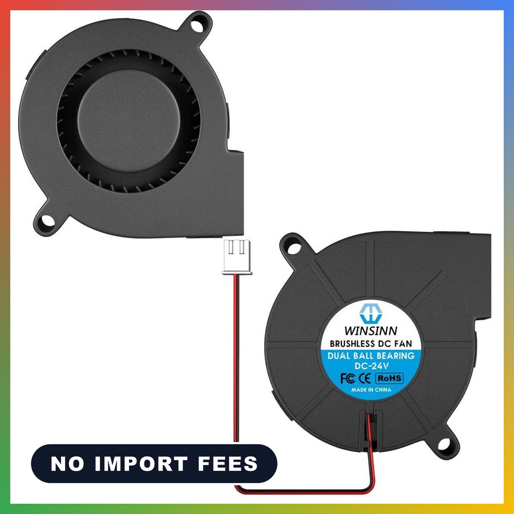 5015 Blower Fan 24V, 3D Printer 24 Volt Fans Blower Turbine Turbo Dual Ball Bear