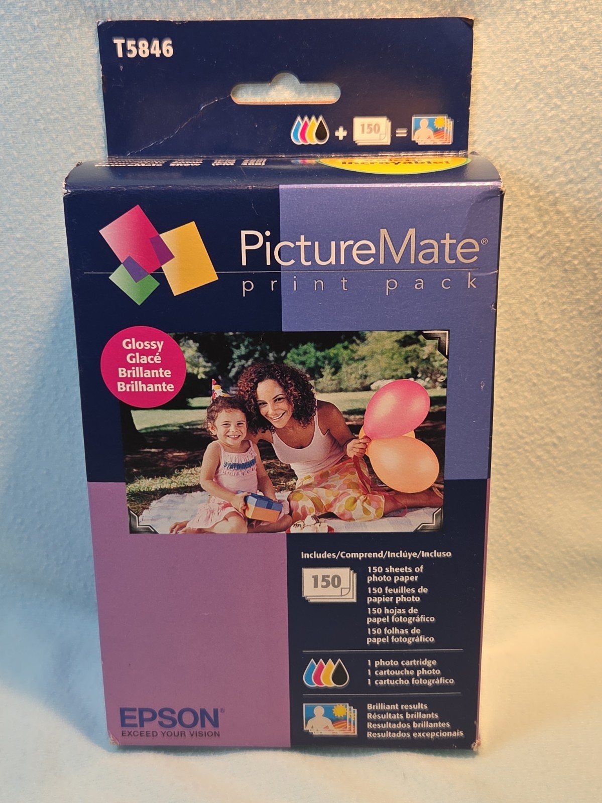 Epson PictureMate (T5846) Print Pack Photo Cartridge + 150 Sheets - Expired 3/16