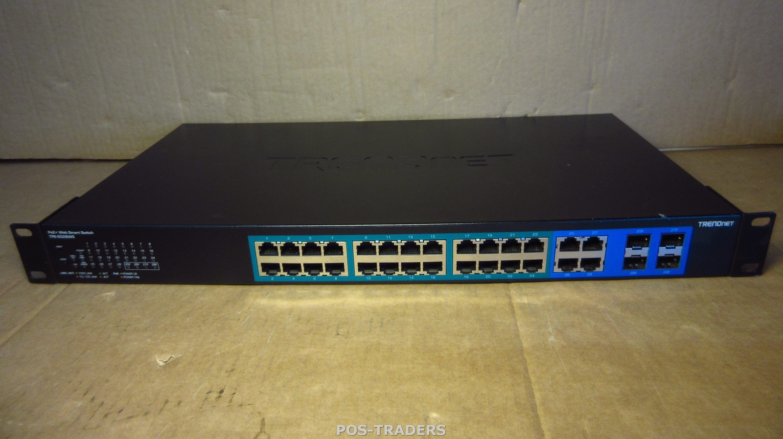 TRENDnet TPE-5028WS 28-Port Gigabit Web Smart PoE+ 370W 4x SFP Switch+ RACK EARS