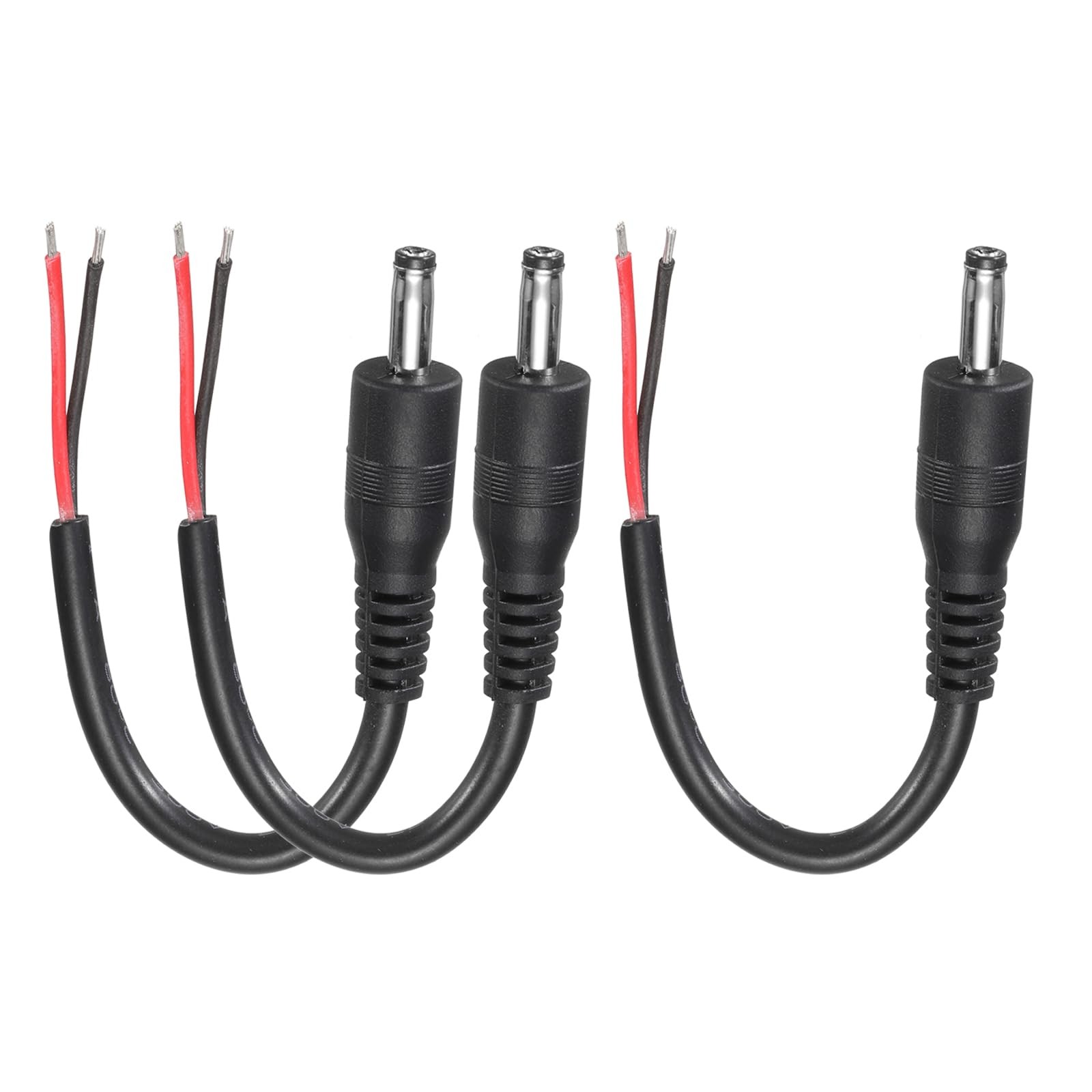 MECCANIXITY 3pcs DC Power Pigtails Cable, 3.5mm x 1.35mm Male 1.2mm x 10cm