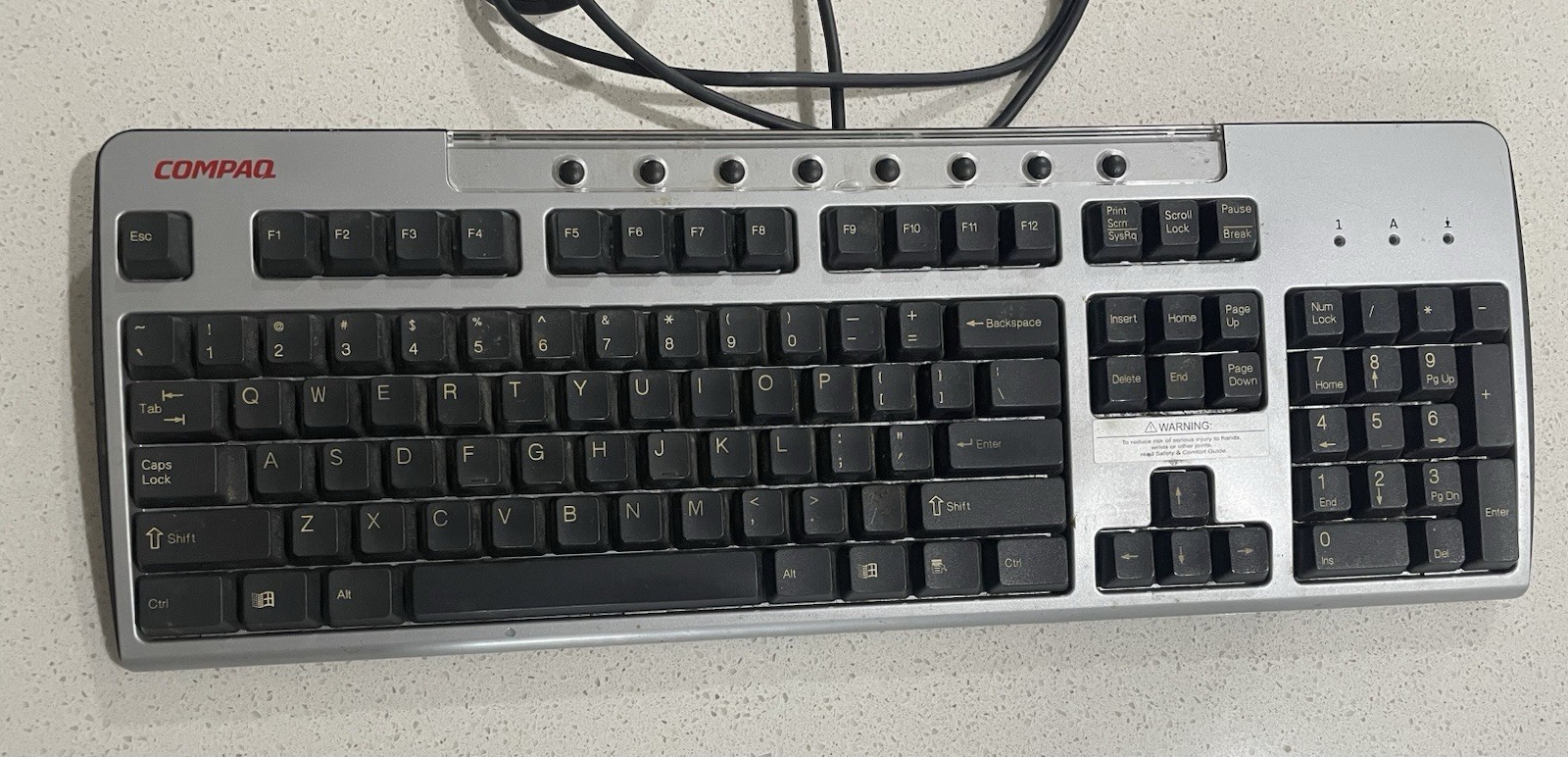 Compaq KB-0133 PS/2 Multimedia Keyboard, Tested